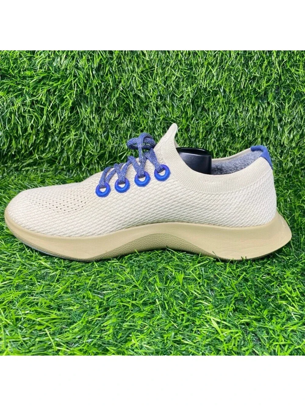 Allbirds Tree Dasher Sneakers Men's 12M Beige Blue Athletic Running Shoes 2215